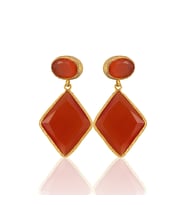 Kadir Jewellery 22 Ayar Altın Kaplama Kadın Sallantılı Küpe -El İşçiliği Ve Hipoalerjenik Küpe