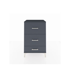 Hyperion Komodin 3 Çekmeceli 60x44x96 Antrasit-Antrasit