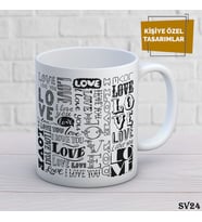 Sevgili Temalı İsme Özel Kupa Bardak