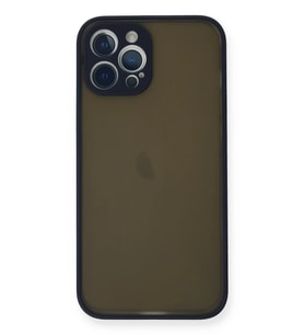 Mey İthalat® iPhone 12 Pro Max Kılıf Montreal Silikon Kapak - Lacivert