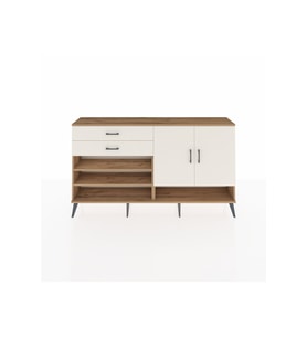 Arges Konsol 4 Raflı 2 Çekmeceli 2 Kapaklı 176x30x99 Çam-Aytaşı