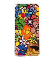 PrintiFy Huawei Honor 8X ile Uyumlu 1mm Slim Fit Retro Renkler 2 Baskılı Şeffaf  Kılıf