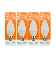 (4 Adet) Osaka 9W (70W) Beyaz Işık (6500K) E14 Duylu (İnce Duy) Led Mum Ampul