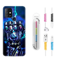 INFINIX Hot 8 9 10 11S Hot 10 Play 10T Kılıf Kablo Koruma Spiral Silikon Thunder Play 1760