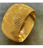 22 AYAR ALTINKAPLAMA KADIN GOLD ÖZEL TASARIM 4 CM ENİNDE BİLEZİK