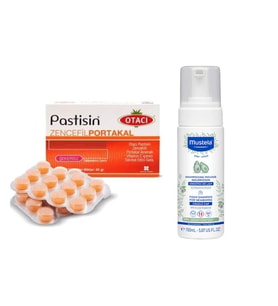 Otacı Pastisin Zencefil Portakal 24 Adet+Mustela Yenidoğan köpük şampuan 150 ml