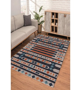 Dijital Kaymaz Taban Yıkanabilir Renkli Salon Halısı Mutfak Halısı Yolluk ND-SD-1115 (Çok Renkli)