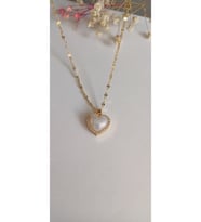 ÇELİK KOLYE KADIN KALPLİ KOLYE 316L KARARMAZ RENK ATMAZ  45 CM ANTİ ALERJİK (Standart)