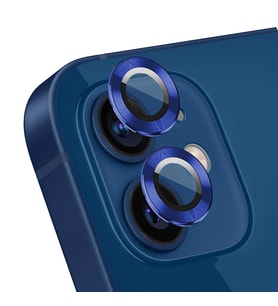 Microsonic Apple iPhone 12 Mini Tekli Kamera Lens Koruma Camı Lacivert