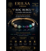 Sertifikalı Koç Burcu 7 Çakra Doğal Taş Bileklik -Ayarlamalı Unisex Premium Hem Bileklik Hem Halhal