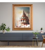 Altın Paspartulu Çerçeveli Tablo CV477 (Gold)