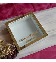 25x25 Cm Beyaz-Gold Derin Anı Çerçevesi-6 Cm Derinlikli Anı Çerçevesi! İsimli-Ledsiz! Hkm Ticaret