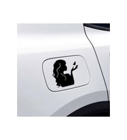 Tatlı Kız Tasarım Su Geçirmez Çıkarılabilir Oto Sticker 2 Parça 15*15 Cm