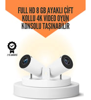 Mey İthalat® 10.000 Oyun Destekli, Çift Kollu 4K Projeksiyon – Hdmi, Usb, Aux, Ethernet Yok