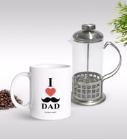 BK Gift Kişiye Özel Babamı Seviyorum Tasarımlı Kupa & French Press Seti-1 (Model 1)