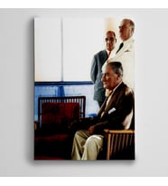 Atatürk Koltukta Kanvas Tablo
