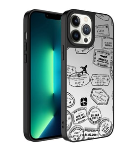 Apple iPhone 13 Pro Max Kılıf Aynalı Desenli Kamera Korumalı Parlak Zore Mirror Kılıf Seyahat