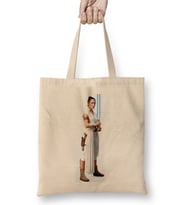 Star Wars Rey Galaxy Silhouette Cut Out 03 Bez Çanta Uzun Saplı