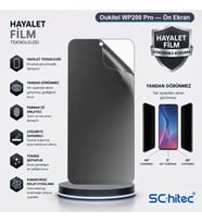 SChitec Oukitel WP200 Pro Uyumlu Ön Yüzey Hayalet Privacy Hidrojel Ekran Koruyucu