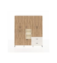Hyperion Dolap 12 Raflı 2 Çekmeceli Tek Askılı 220x44x243 Aytaşı-Çam/Aytaşı