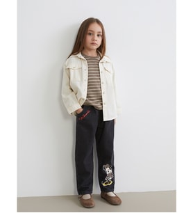 LCW Kids Siyah Minnie Mouse Baskılı Kız Çocuk Jean Pantolon