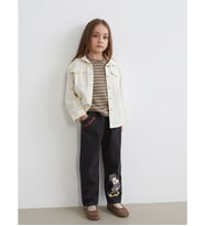 LCW Kids Siyah Minnie Mouse Baskılı Kız Çocuk Jean Pantolon