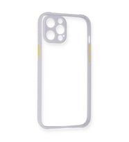 Apple iPhone 12 Kılıf Miami Şeffaf Silikon - Lila