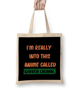 ANIME Quotes-Style Lover Sayings Word Gift Bez Çanta Uzun Saplı