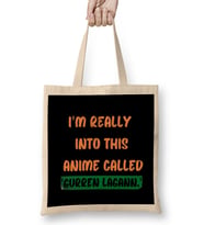 ANIME Quotes-Style Lover Sayings Word Gift Bez Çanta Uzun Saplı