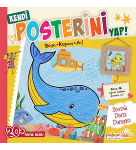 Kendi Posterini Yap! Boya Kopart As! Sevimli Deniz Dünyası