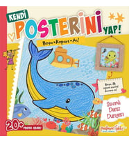 Kendi Posterini Yap! Boya Kopart As! Sevimli Deniz Dünyası