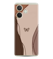 Oppo A5 Pro 5G Kılıf Boutique Baskılı Resimli Kahve Kelebek Pcode -038