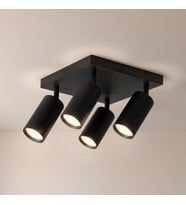 RİOLIGHT MODERN1 SİYAH1 KARE1 4XGU10 HAREKETLİ BAŞLIK LED SPOT AVİZE(AMPUL DAHİL) 30CMX30CM