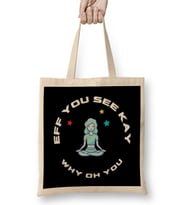 Eff You See Kay Why Oh You YOGA Bez Çanta Uzun Saplı