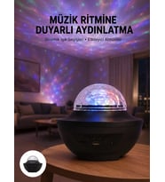 Northcity Çok Renkli Projektör Lamba Disko Topu & Gece Lambası - Bluetooth 5.2 ile Yıldızlı Atmosfer