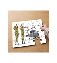 Selam Veren Askerler - Helikopter Tasarımlı 24 Parça Ahşap Çocuk Puzzle MPK0826