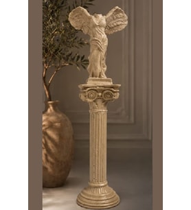 Antik Yunan Başsız Venüs Nike Heykeli & Sütun Heykeli Taş Döküm Antik Heykel Biblo 38 Cm