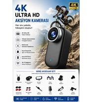 4K Ultra HD Mini WIFI Aksiyon Kamerası Taşınabilir Vücut Kamerası 1.47'HD Ekranlı Giyilebilir Video