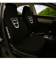Dacia Uyumlu Penye Kumaş Oto Koltuk Kılıfı Takımı - Ön Arka Servis Kullanımı (Siyah)