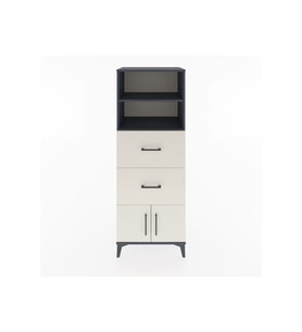 Hyperion Dolap 2 Raflı 2 Çekmeceli 2 Kapaklı 60x44x163 Antrasit-Aytaşı