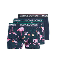 JACK JONES Erkek Flamingo Desenli 3 lü Kutulu Boxer 12295173 (Karışık)