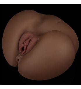 StreetGirls Ten Dokusunda Üretilmiş Ultra Yumuşak İç Yapısı Tırtıklı Siyah Mastürbatör