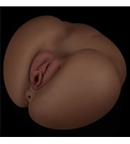 StreetGirls Ten Dokusunda Üretilmiş Ultra Yumuşak İç Yapısı Tırtıklı Siyah Mastürbatör