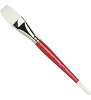 Lexroo University Serie 680 fırça kısa saplı, sentetik, beyaz, kırmızı, 1 inç