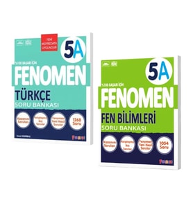 FENOMEN YAYINLARI 5 Türkçe A Soru Bankası + Fen Bilimleri A Soru Bankası