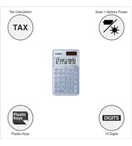 Casio Sl-1000Sc-Bu 10 Hane Mavi Hesap Makinesi