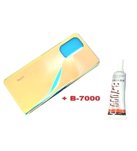 Tkgz Xiaomi POCO F3 Arka Kapak Batarya Pil Kapağı (CAM+B-7000) GOLD