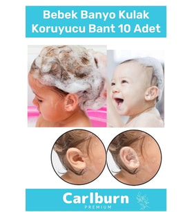 Özel Üretim Güvenli Su Kaçırmaz Yumuşak Bebek Banyo Kulak Koruyucu Şeffaf Bant 10 Adet (Standart)