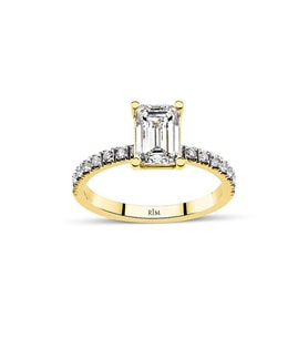 1.75 Karat Emerald Tektaş Laboratuvar Pırlanta Yüzük - HRD Sertifikalı