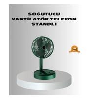 Mey İthalat® Şarjlı Katlanabilir Mini Fan – 3 Kademe Hız Ayarı, Taşınabilir Tasarım